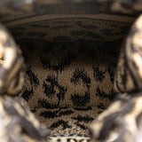 Dior Mizza Mini Embroidered Canvas Leopard Vertical Book Tote