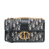 Dior Oblique 30 Montaigne East West Bag with Chain (SHG-Aqam3m)