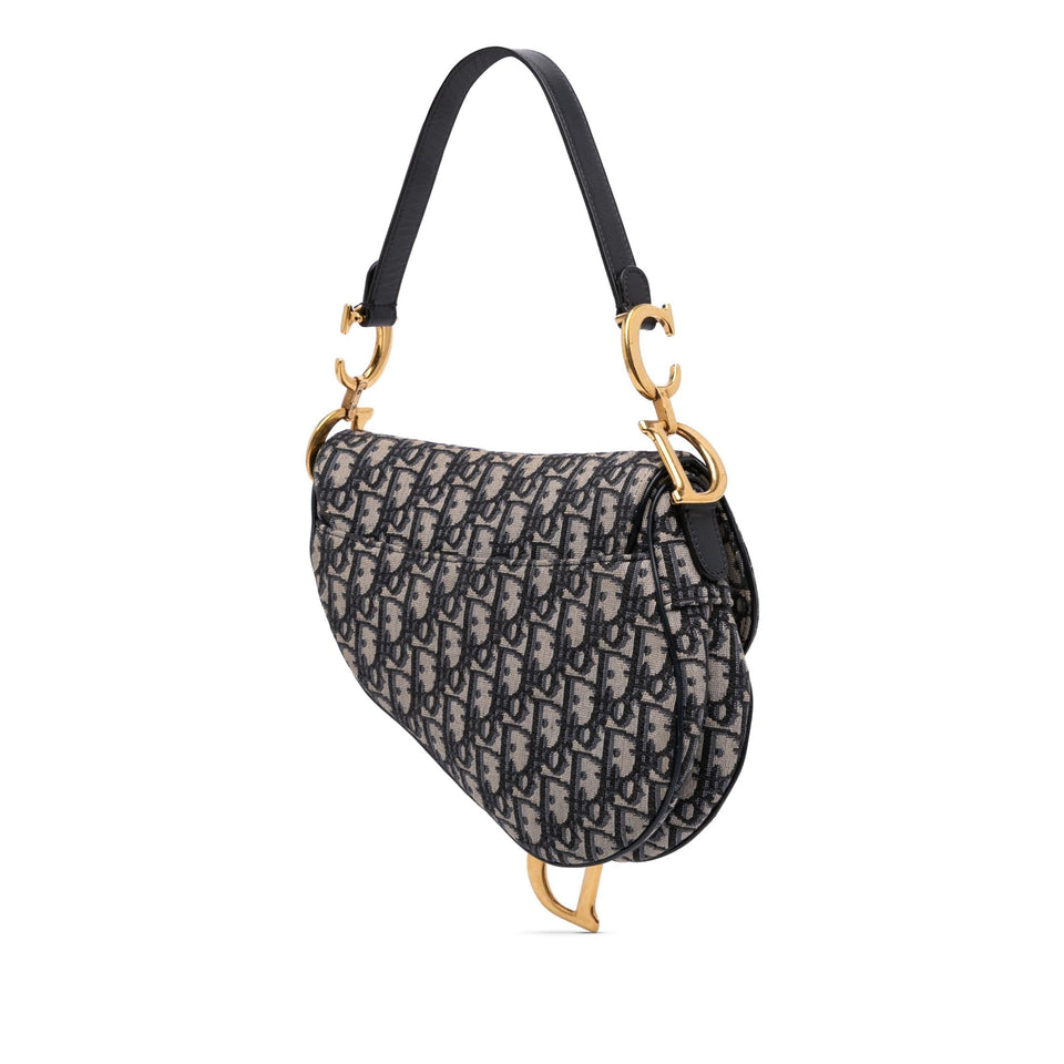 Dior Oblique Canvas Saddle Bag