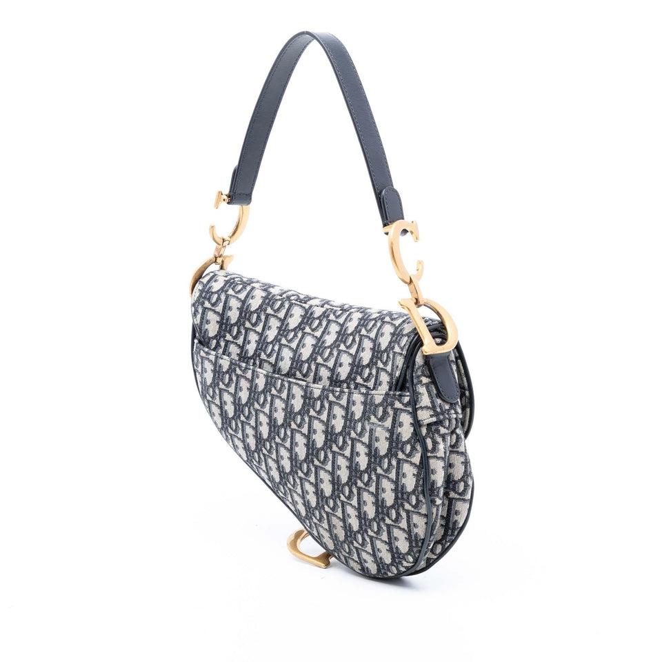 Dior Oblique Canvas Saddle Bag