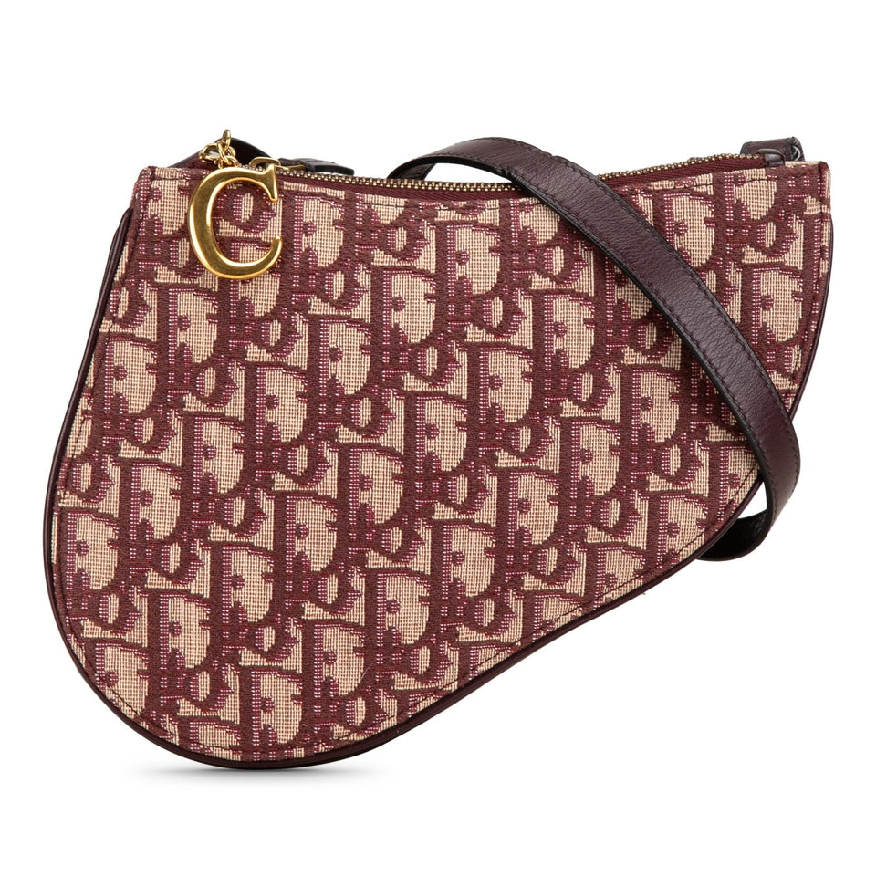 Dior Oblique Canvas Saddle Triple Zip Crossbody
