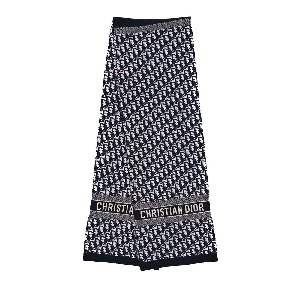 Dior OBLIQUE CASHMERE WOOL BLEND SCARF