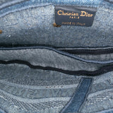 Dior Oblique Denim Embroidered Saddle Bag