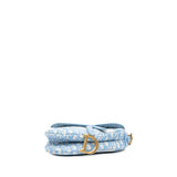 Dior Oblique Embroidered Canvas Saddle Bag