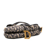 Dior Oblique Embroidered Canvas Saddle Bag