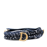 Dior Oblique Embroidered Canvas Saddle Bag