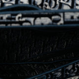 Dior Oblique Embroidered Velvet Saddle Bag