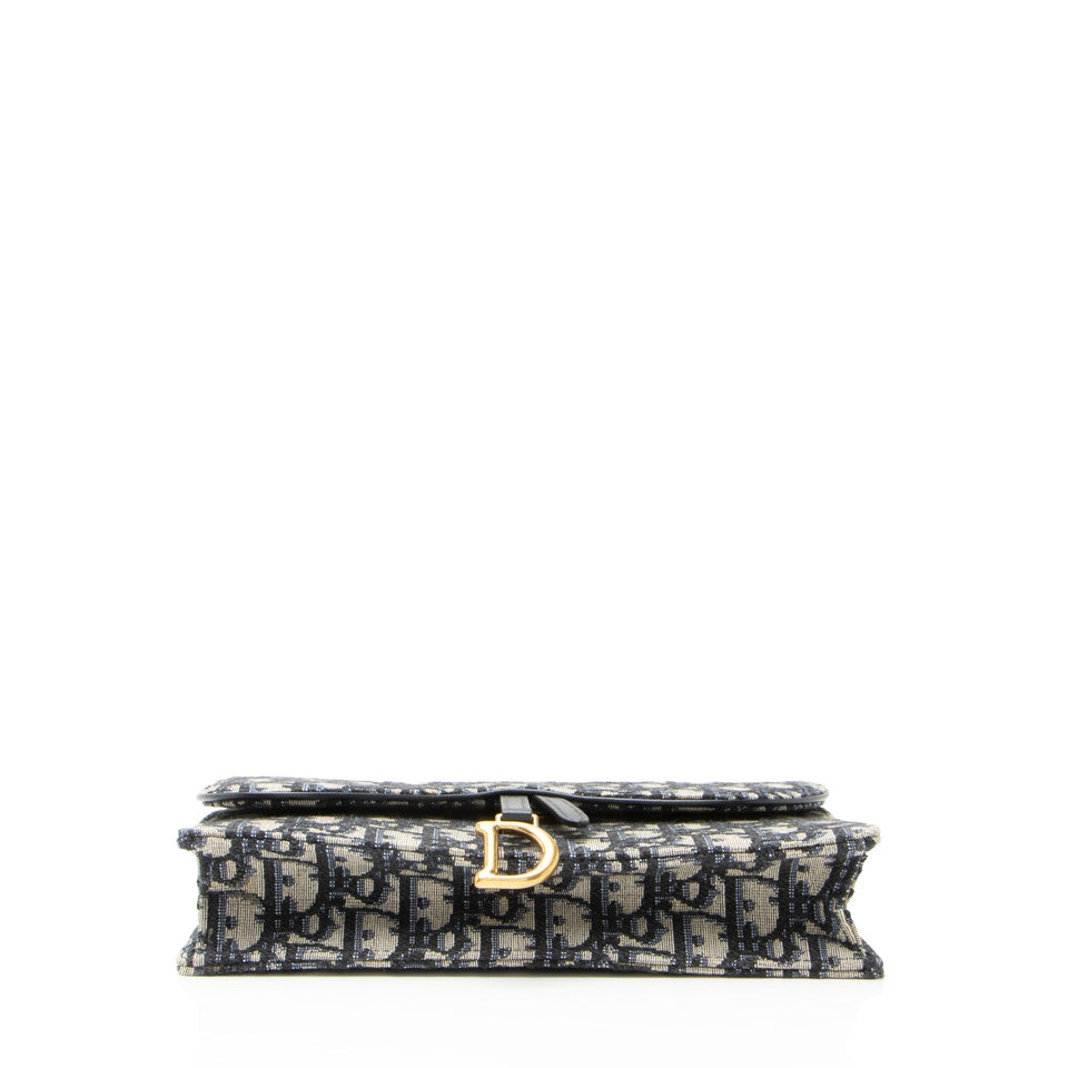 Dior Oblique Medium Saddle Pouch with Chain