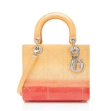 Dior Patent Leather Ombre Lady Dior Medium Tote