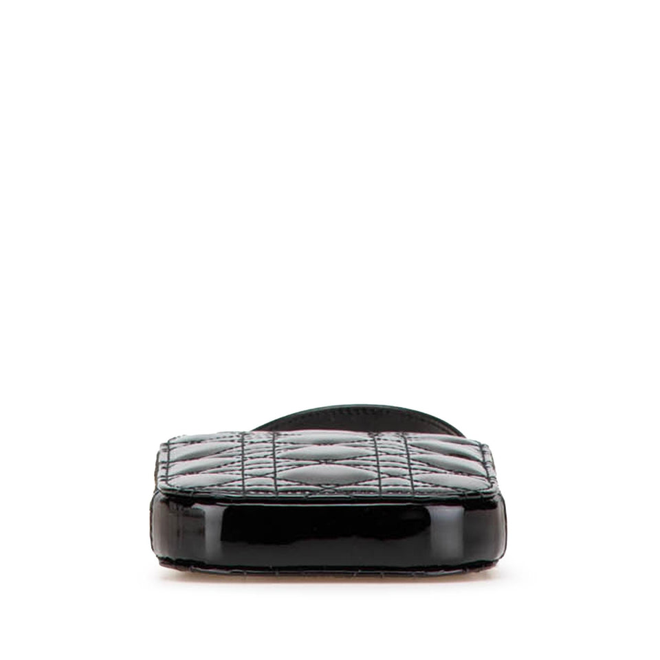 Dior Patent Cannage Lady Dior Call'in Phone Holder