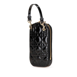 Dior Patent Cannage Lady Dior Call'in Phone Holder