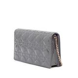 Dior Patent Cannage Lady Dior Wallet On Chain