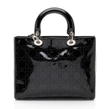 Dior Patent Leather Lady Dior Large Tote