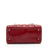 Dior Patent Leather Lady Dior Medium Tote (SHF-Wd5jCB)