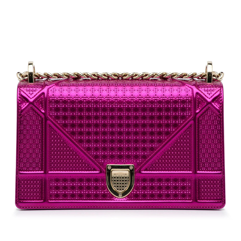 Dior Patent Microcannage Diorama Crossbody Bag (SHG-D2JEVN)