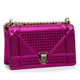 Dior Patent Microcannage Diorama Crossbody Bag (SHG-D2JEVN)