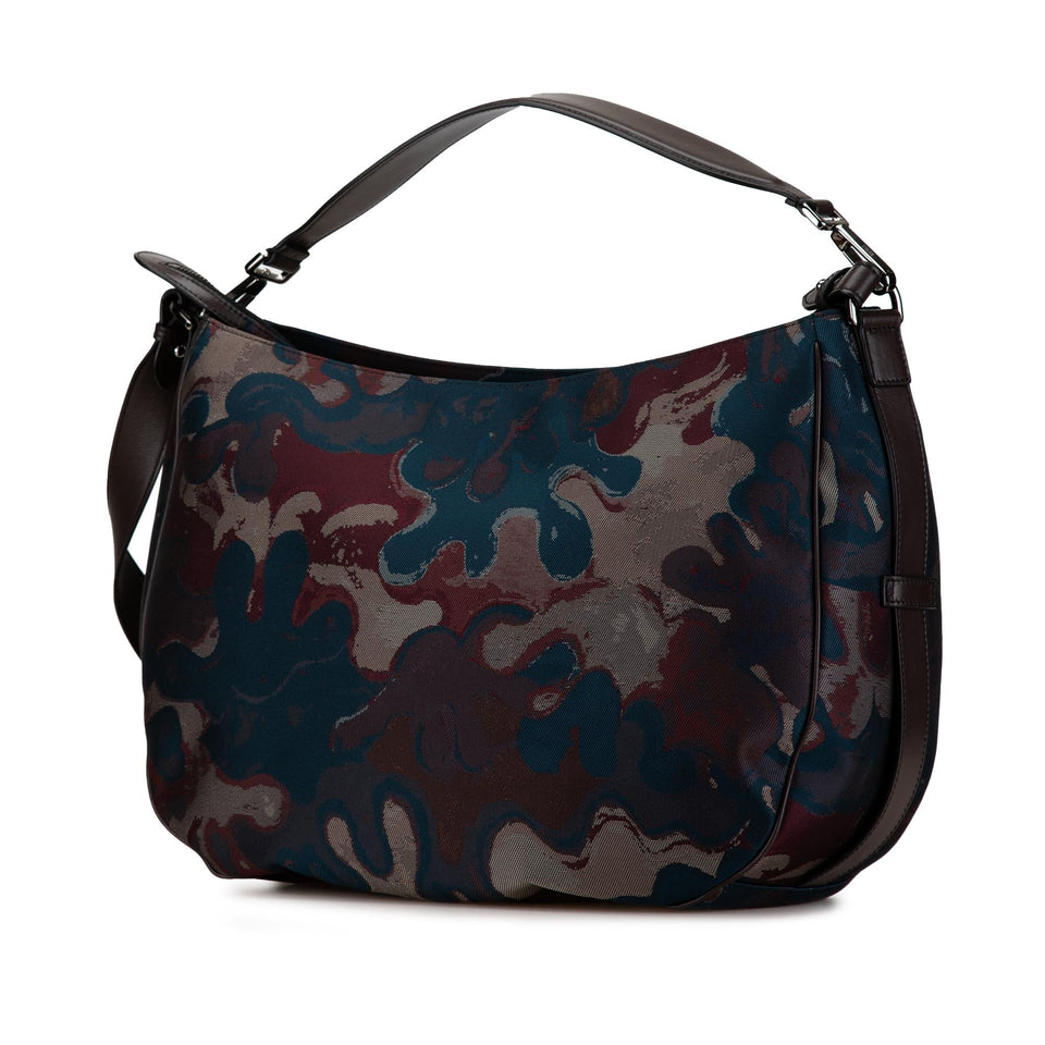 Dior Peter Doig Denim Camouflage Soft Saddle Bag