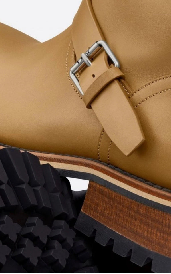 Christian Dior QUEST CALFSKIN LEATHER MID-CALF BOOTS