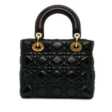 Dior Small Crinkled Patent Cannage Lucky Badges My Lady Dior (SHG-Skvge5)