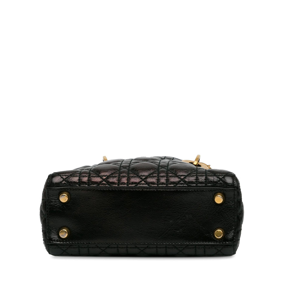 Dior Small Crinkled Patent Cannage Lucky Badges My Lady Dior (SHG-Skvge5)