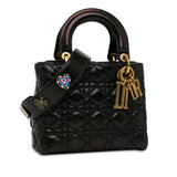 Dior Small Crinkled Patent Cannage Lucky Badges My Lady Dior (SHG-Skvge5)