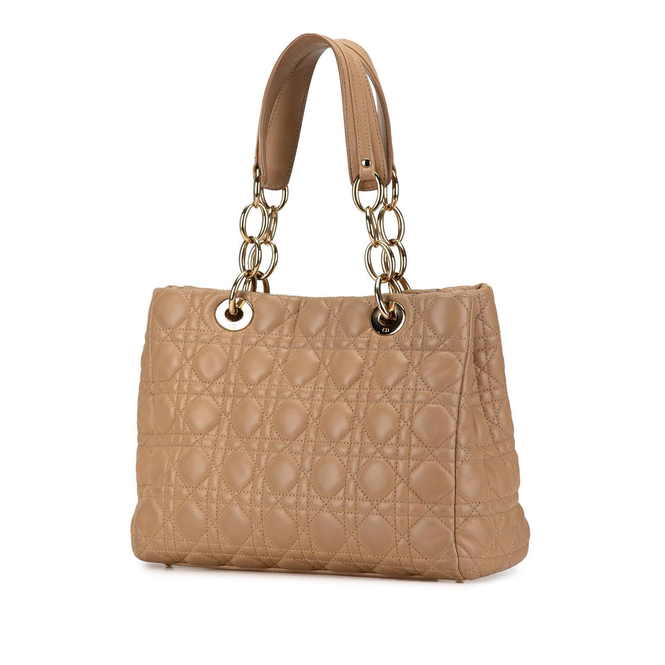 Dior Small Lambskin Cannage Dior Soft Shopping Tote (SHG-gPZGoA)