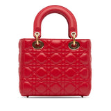 Dior Small Lambskin Cannage Lucky Badges My Lady Dior (SHG-DVBuov)