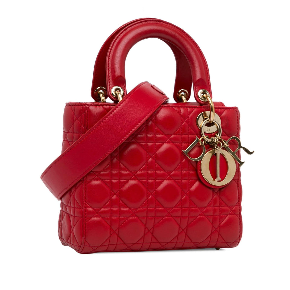Dior Small Lambskin Cannage Lucky Badges My Lady Dior (SHG-PN2Jx1)