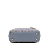 Dior Small Lambskin Cannage Studded Supple Lady Dior