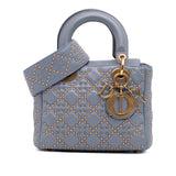 Dior Small Lambskin Cannage Studded Supple Lady Dior
