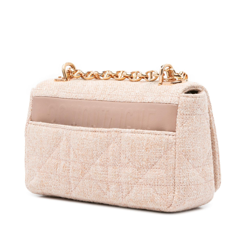 Dior Small Linen Macrocannage Caro Bag