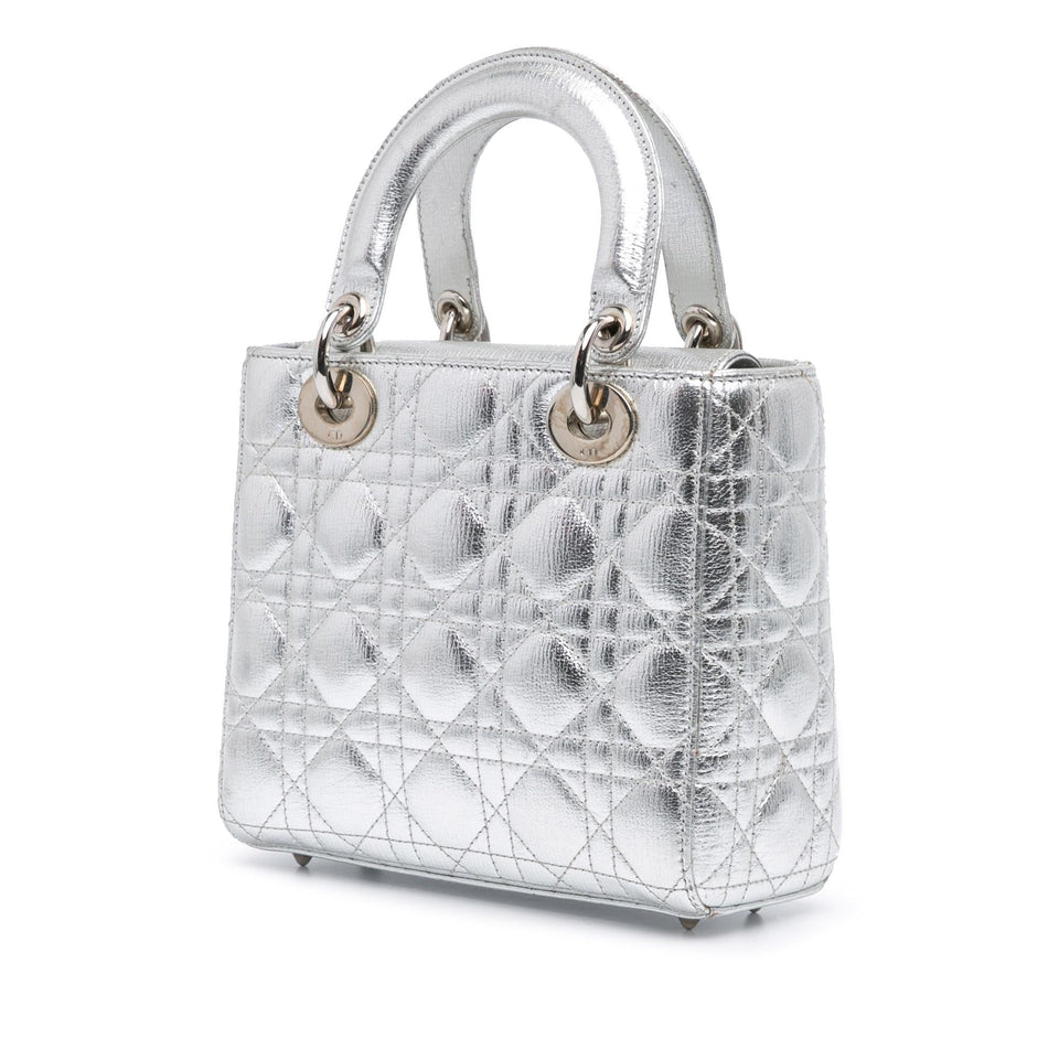 Dior Small Metallic Grained Calfskin Cannage My ABCDior Lady Dior