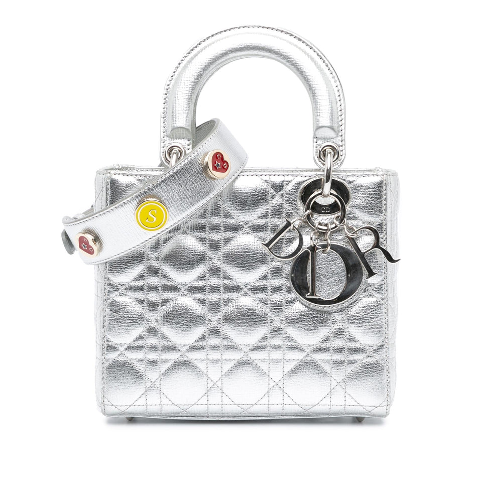 Dior Small Metallic Grained Calfskin Cannage My ABCDior Lady Dior