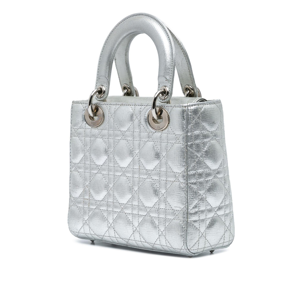 Dior Small Metallic Grained Calfskin Cannage My ABCDior Lady Dior