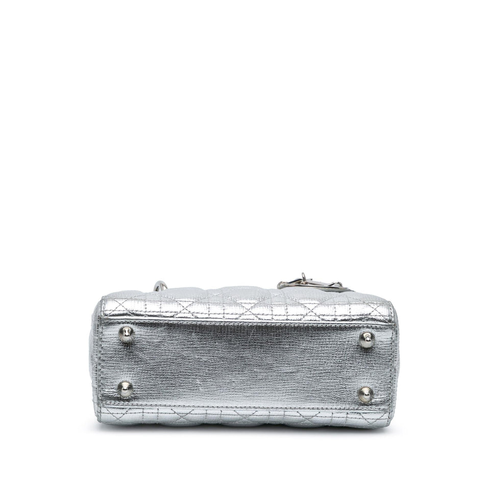 Dior Small Metallic Grained Calfskin Cannage My ABCDior Lady Dior