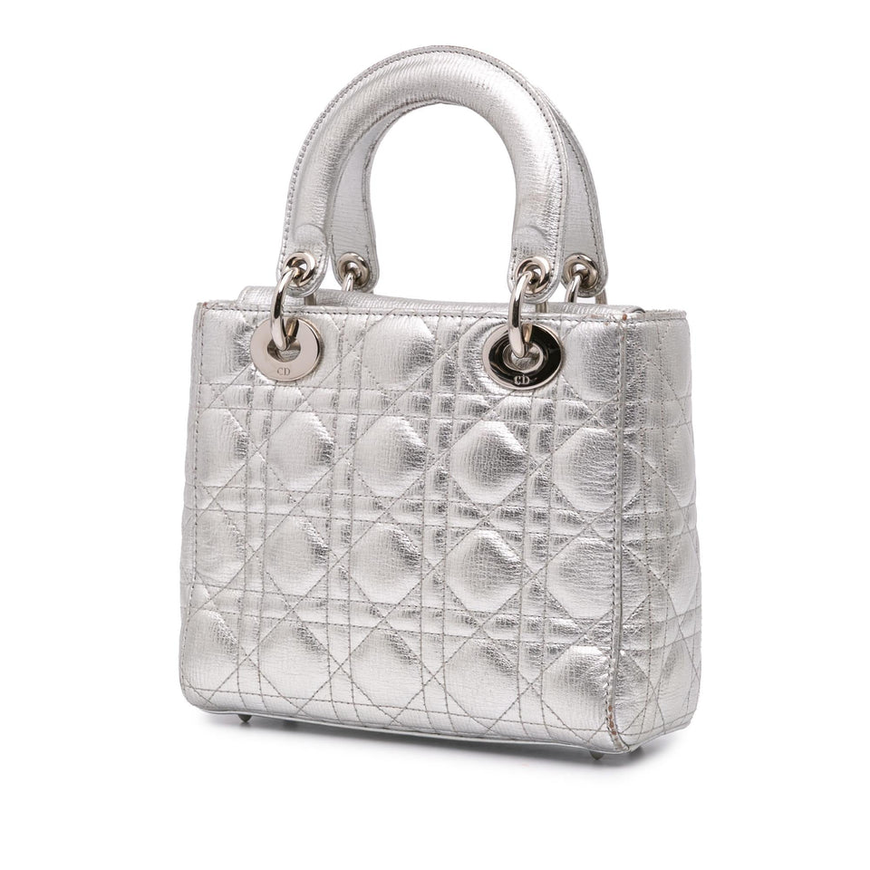 Dior Small Metallic Grained Calfskin Cannage My ABCDior Lady Dior