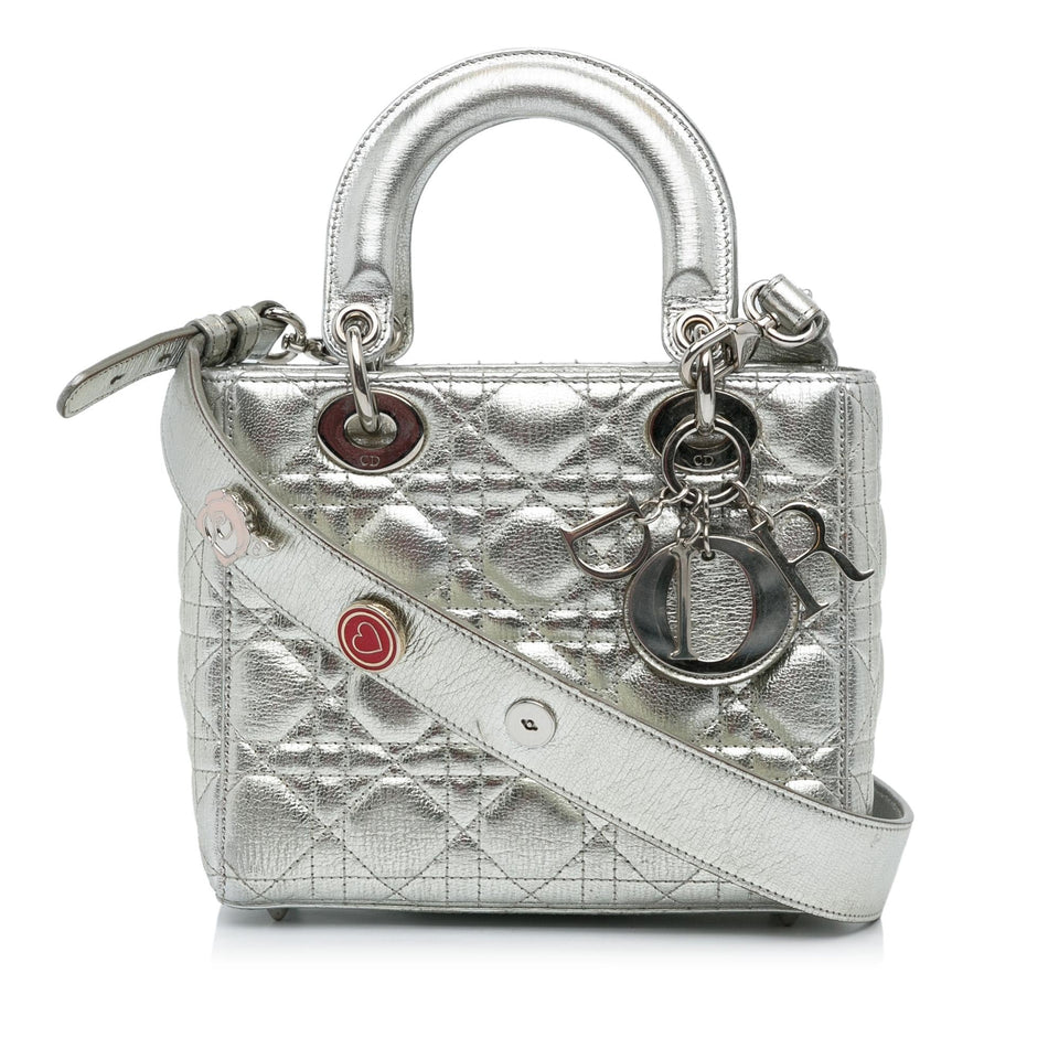 Dior Small Metallic Grained Calfskin Cannage My ABCDior Lady Dior