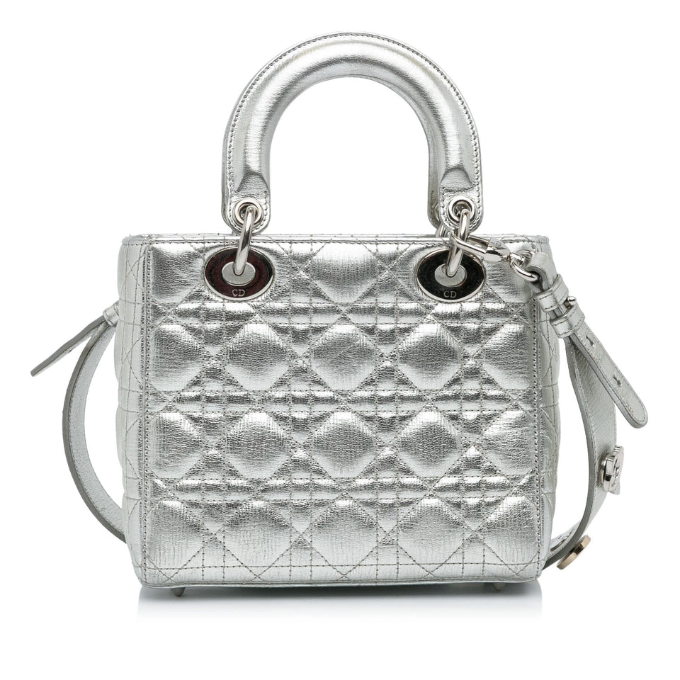 Dior Small Metallic Grained Calfskin Cannage My ABCDior Lady Dior