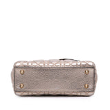 Dior Small Metallic Grained Calfskin Cannage Supple Lady Dior