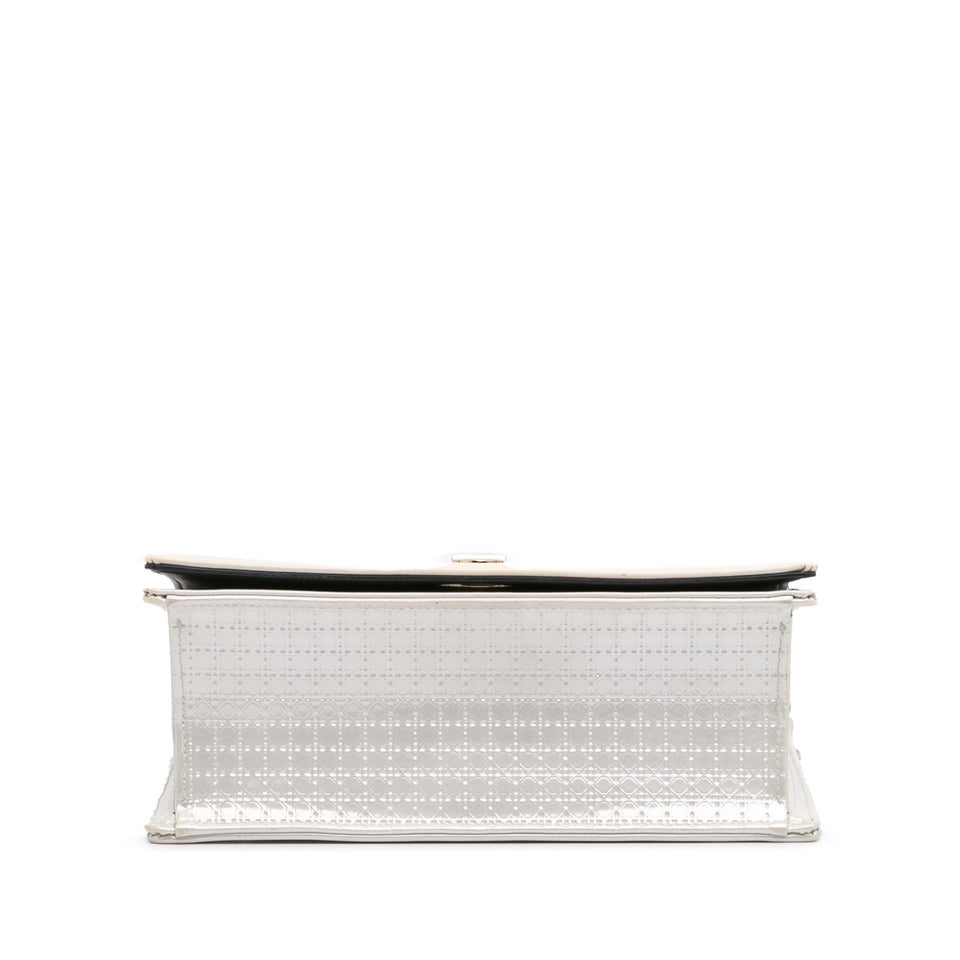 Dior Small Metallic Patent Microcannage Diorama Flap