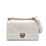 Dior Small Metallic Patent Microcannage Diorama Flap