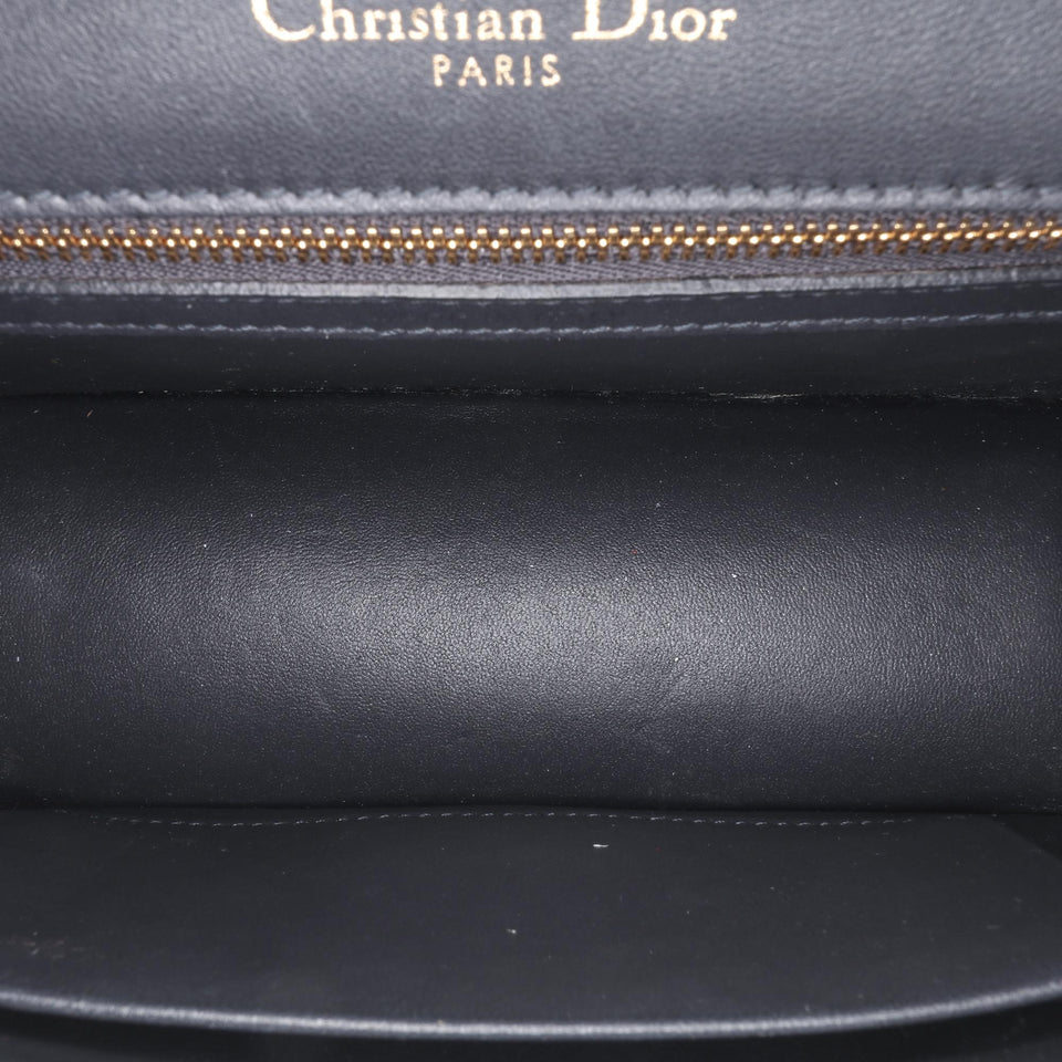 Dior Small Metallic Patent Microcannage Diorama Flap