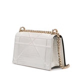Dior Small Metallic Patent Microcannage Diorama Flap