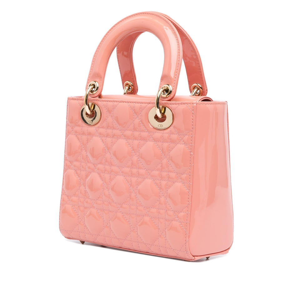 Dior Small Patent Cannage Lady Dior