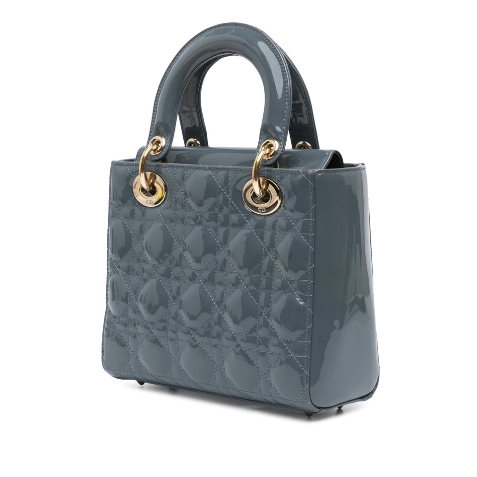 Dior Small Patent Cannage Lady Dior