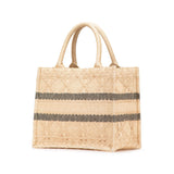 Dior Small Raffia Cannage Book Tote