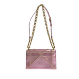 Dior Small Studded Metallic Patent Diorama Flap (SHG-d9sLuM)