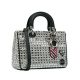 Dior Small Tweed Patch Diorissimo Tote (SHG-HovcIt)