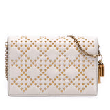 Dior Studded Calfskin Cannage Lady Dior Wallet on Chain