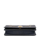 Dior Studded Denim Diorama Wallet on Chain